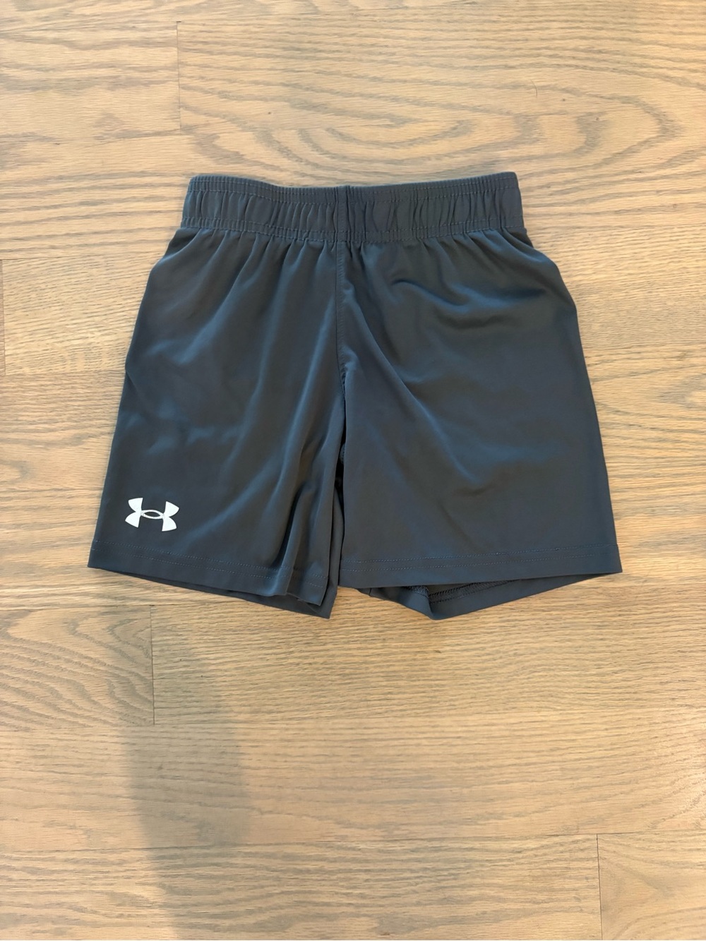 Under Armour Kids Black Athletic Shorts with White Logo